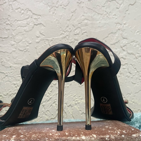 Pleaser RED insoles Haute couture heels size 7 TEENSTREETS - Picture 11 of 16